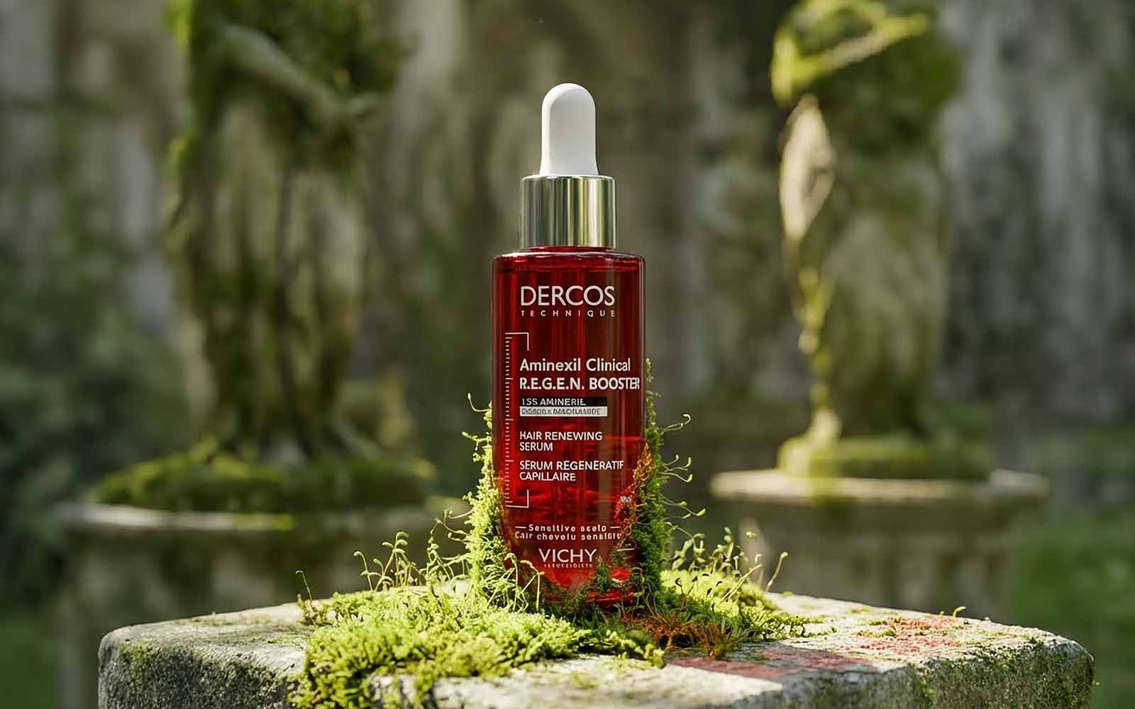 Vichy Dercos — Living Marble campaign, art direction by Luminaverse